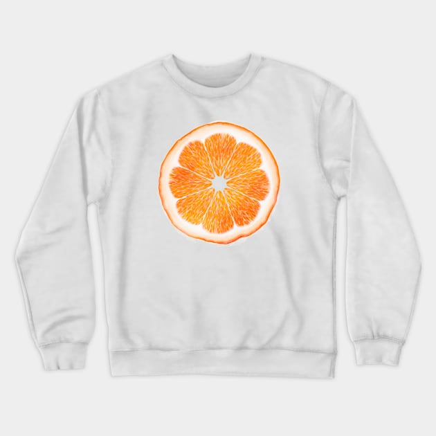 Watercolor Orange Crewneck Sweatshirt by Designed-by-bix